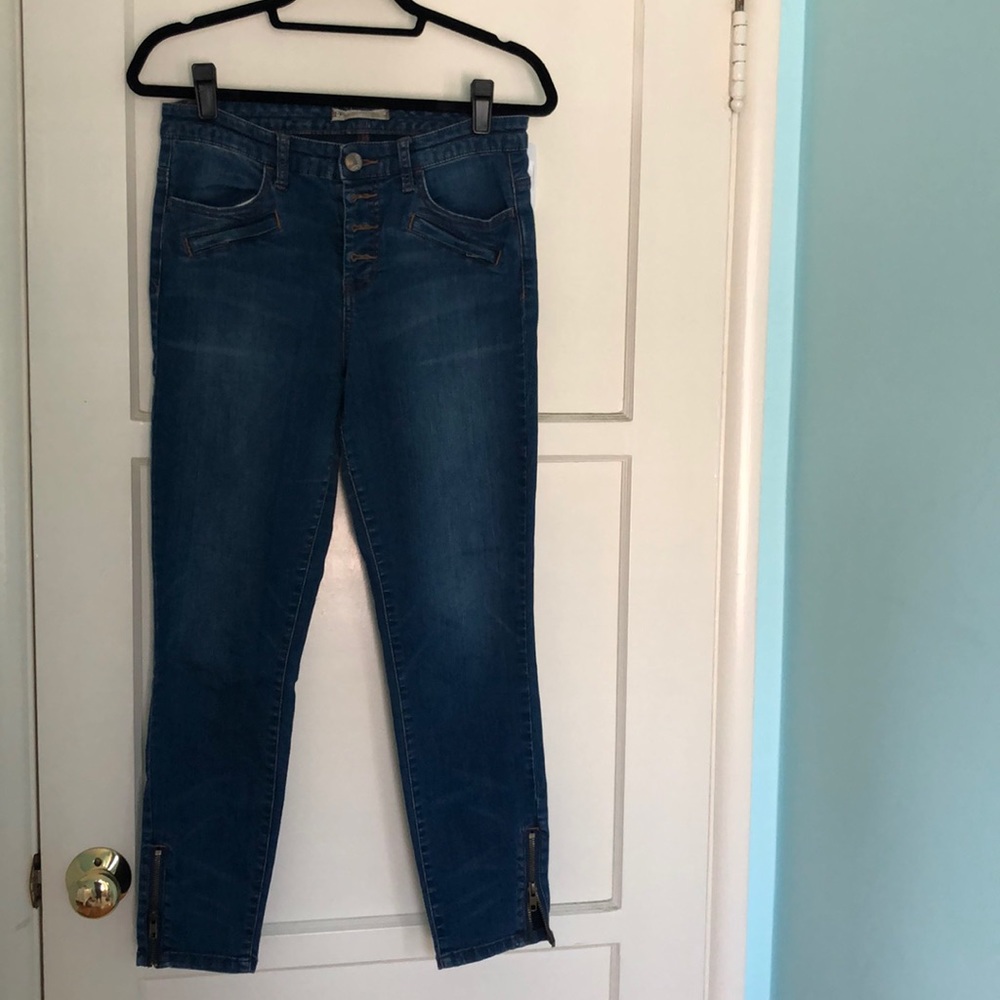 Free People Cropped Jean w/ Zipper detail